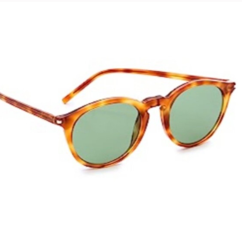 Saint Laurent Tortoise Shell Sunglasses with Havana Green Lenses